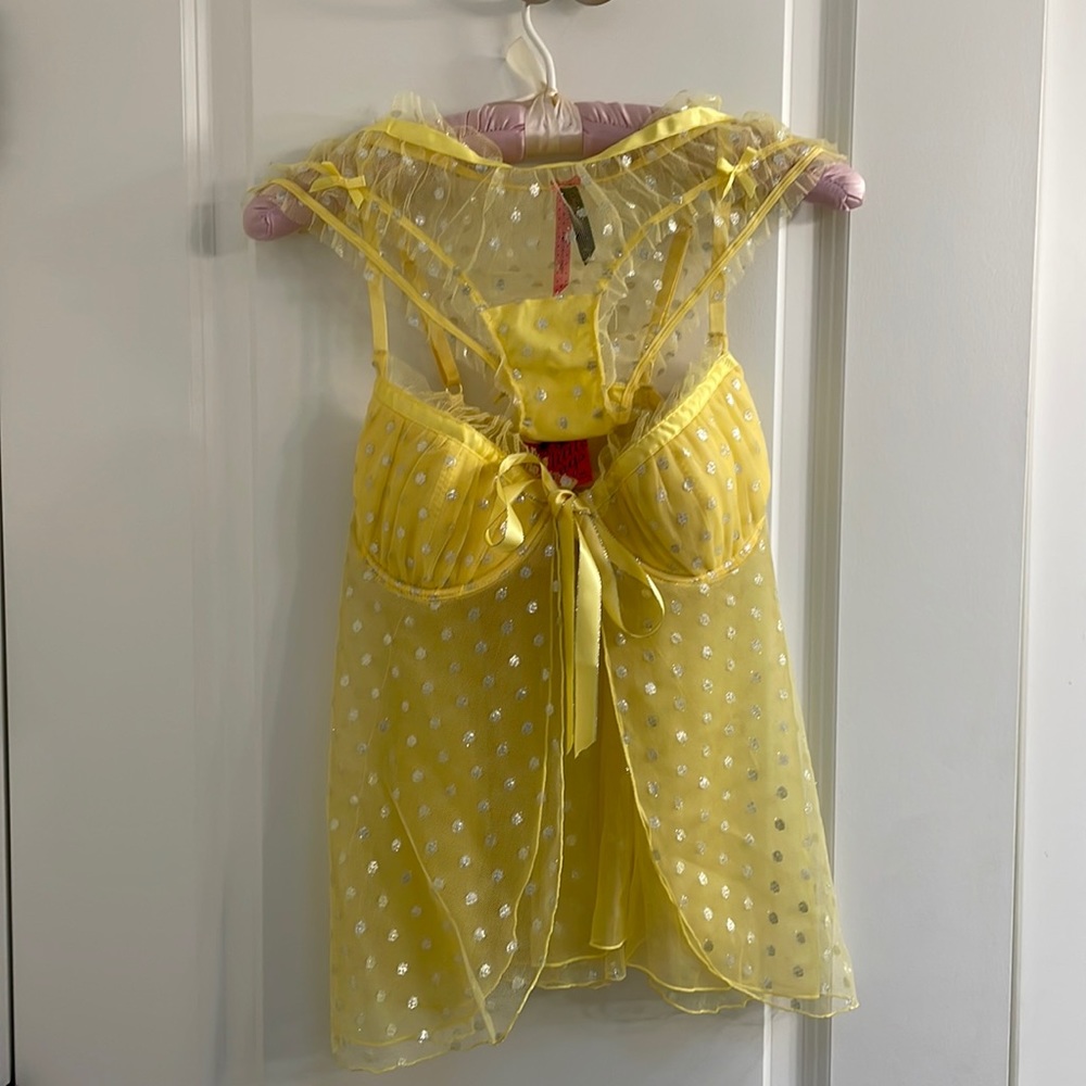 Victoria’s Secret Yellow/Silver Lingerie NEW WITH TAG ON